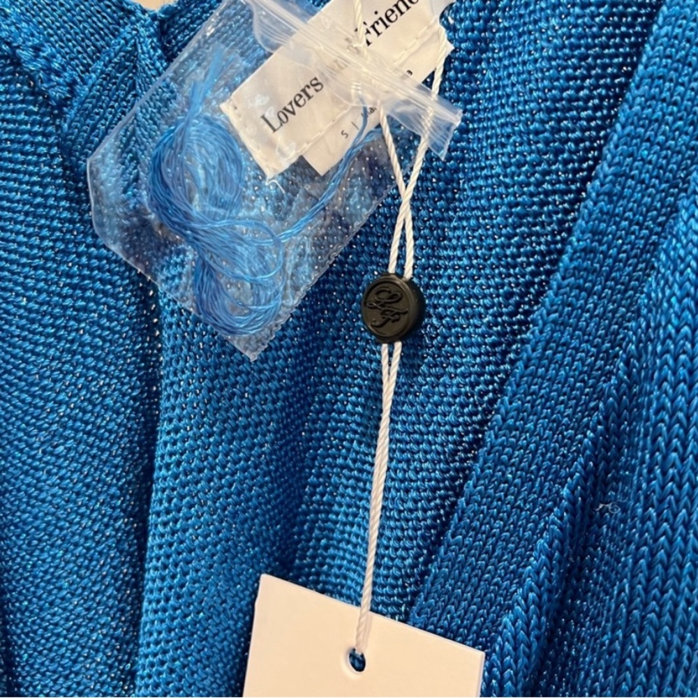 NWT Lovers + Friends Wrap Up Knit Sweater Dress - BLUE - Picture 8 of 8